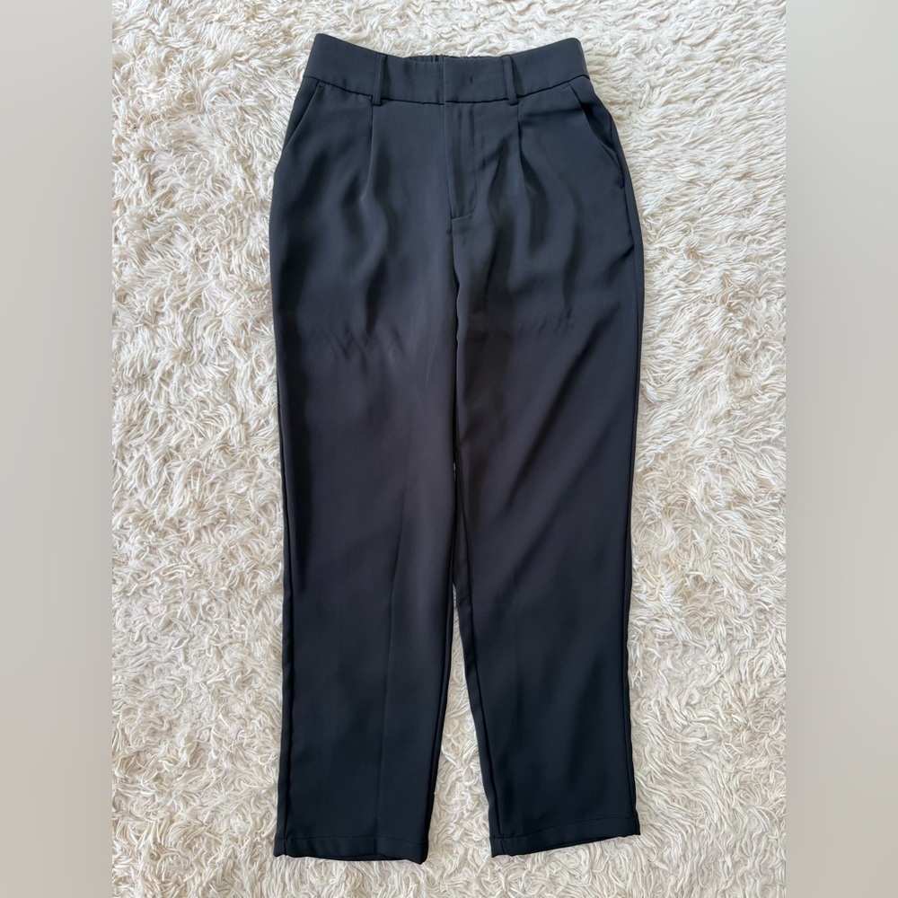 Halara Black High Waist Work Pants Tapered Stretch Trousers Women’s Size S
